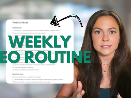 Weekly CEO Routine for Cash Based PT Businesses