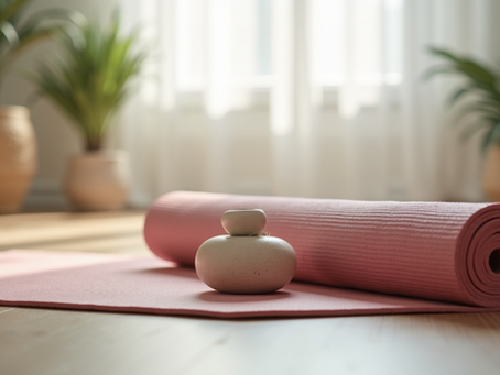 Yoga mat in a calm setting