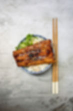 kabayaki bowl with chopsticks LR