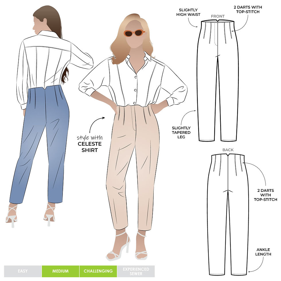 Thumbnail: Claude Woven Trousers | Style Arc