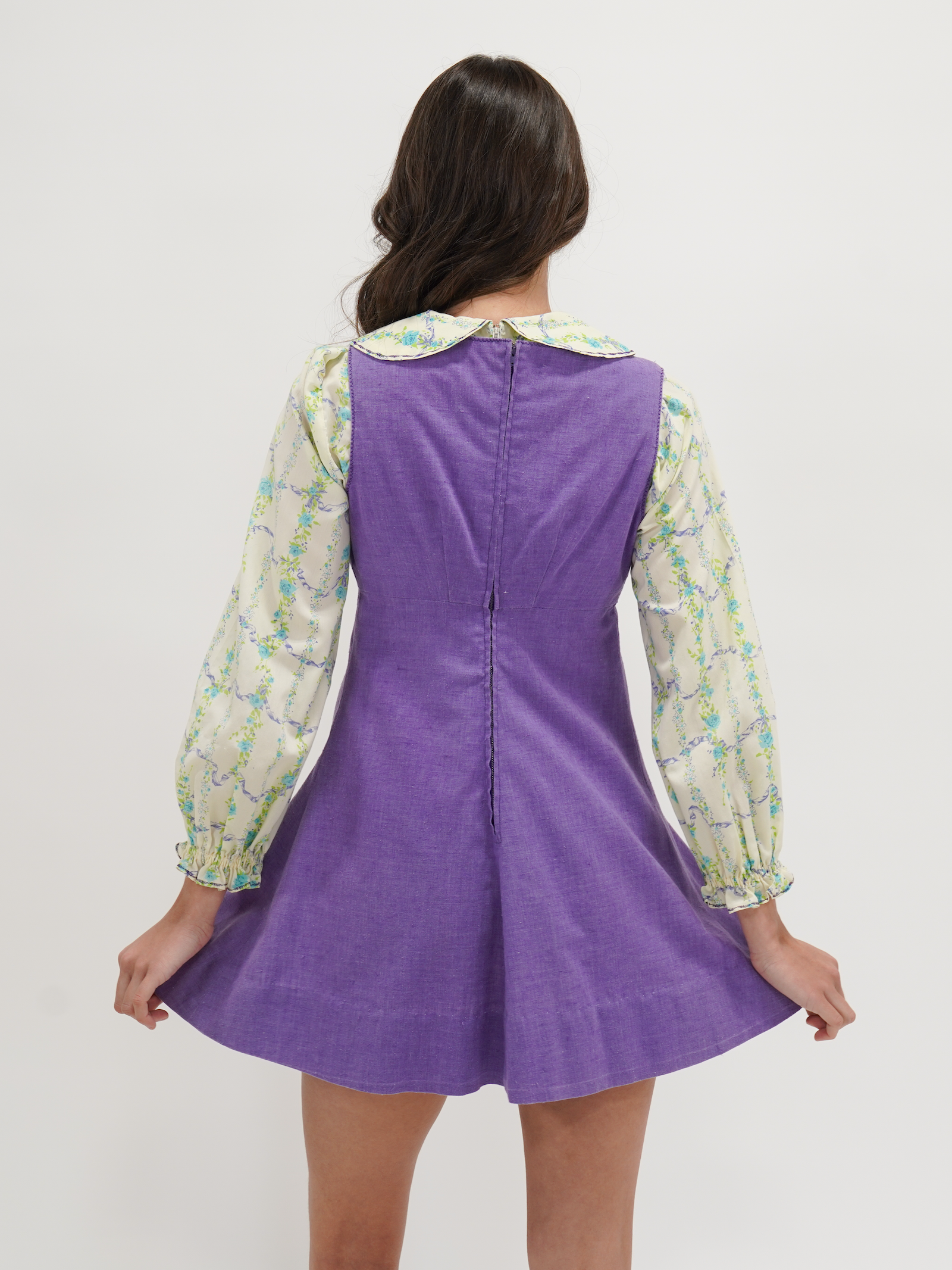 Purple sleeveless mini dress