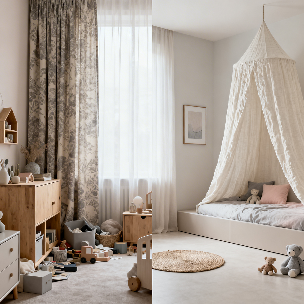 before and after interior design