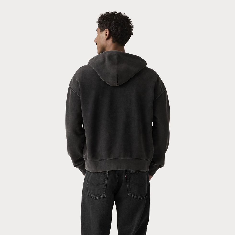 Thumbnail: Men's Hayes Boxy Grunge Wash Full-zip Sweatshirt