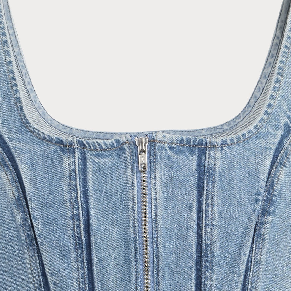 Thumbnail: Women's Seamed Zip Bustier Top