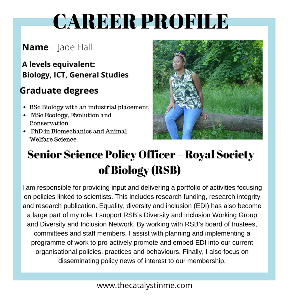 Bsc Biology - PhD Biomechanics to Senior Policy Officer