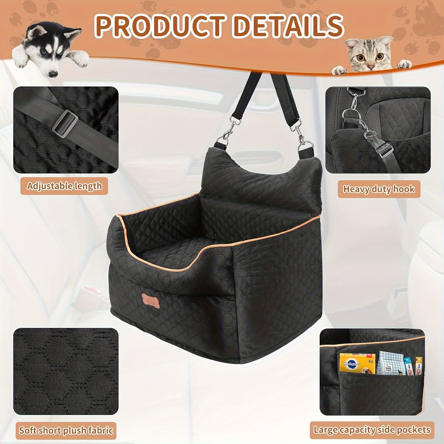 RideNest™ Dog Car Seat