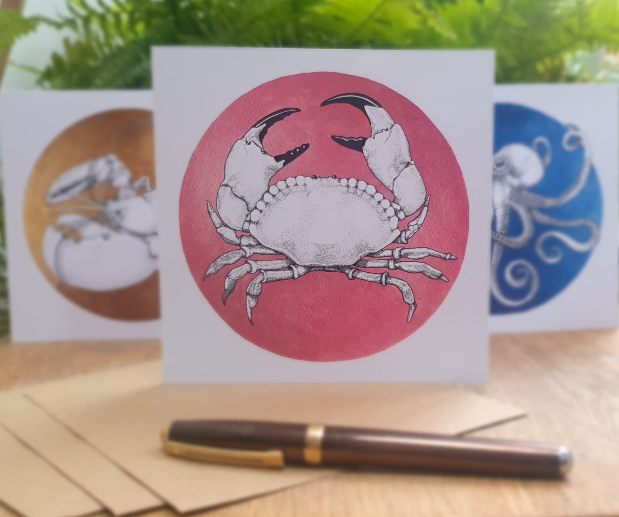 Claude the Crab - Pink - Card