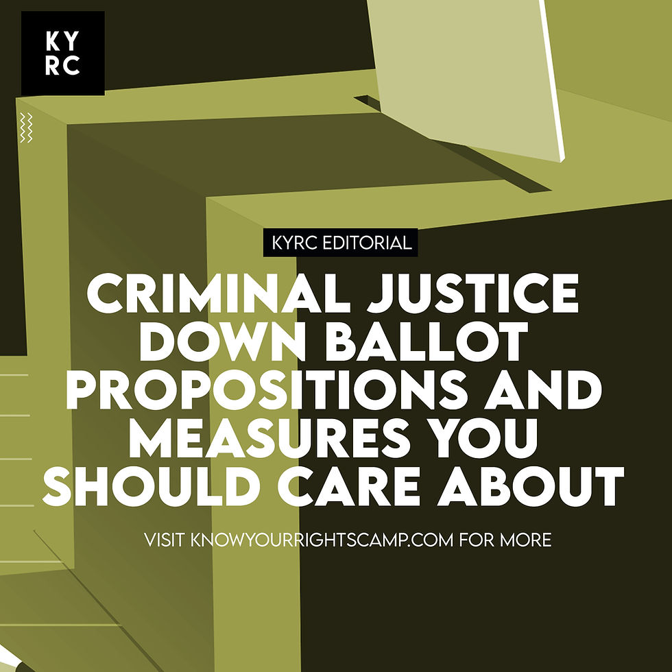 Criminal Justice Down Ballot Propositions And Measures You Should Care