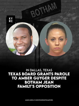 Texas Board Grants Parole to Amber Guyger Despite Botham Jean Family's Opposition