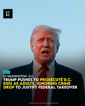 Trump Pushes to Prosecute D.C. Kids as Adults, Ignoring Crime Drop to Justify Federal Takeover