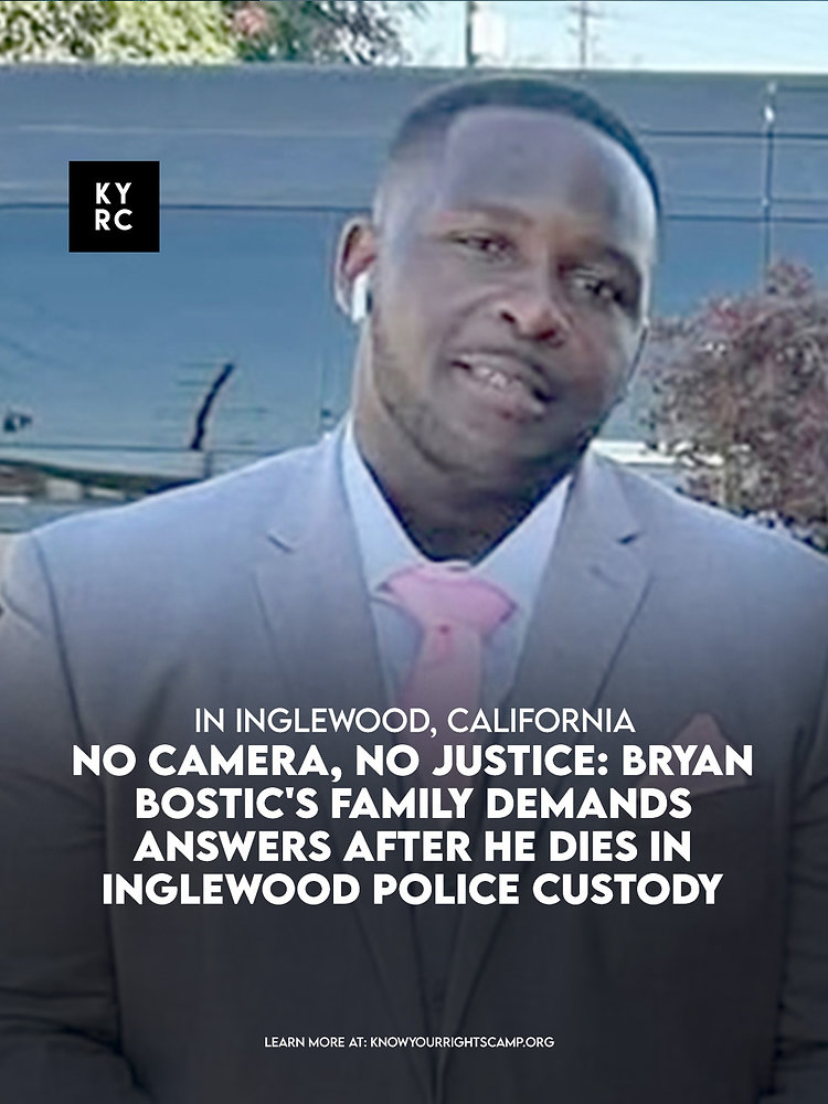 Bostic Lineage No Camera, No Justice: Bryan Bostic's Family Demands Answers After He ...