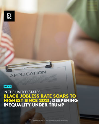 Black Jobless Rate Soars to Highest Since 2021, Deepening Inequality Under Trump