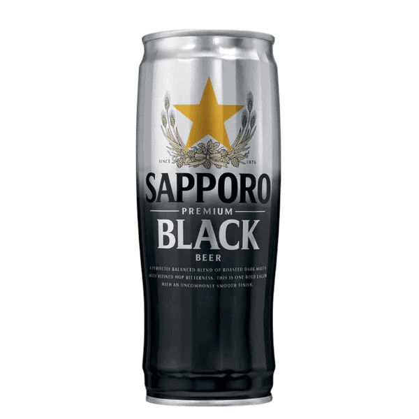 SAPPORO PREMIUM BLACK BEER 5% 650ML CANS