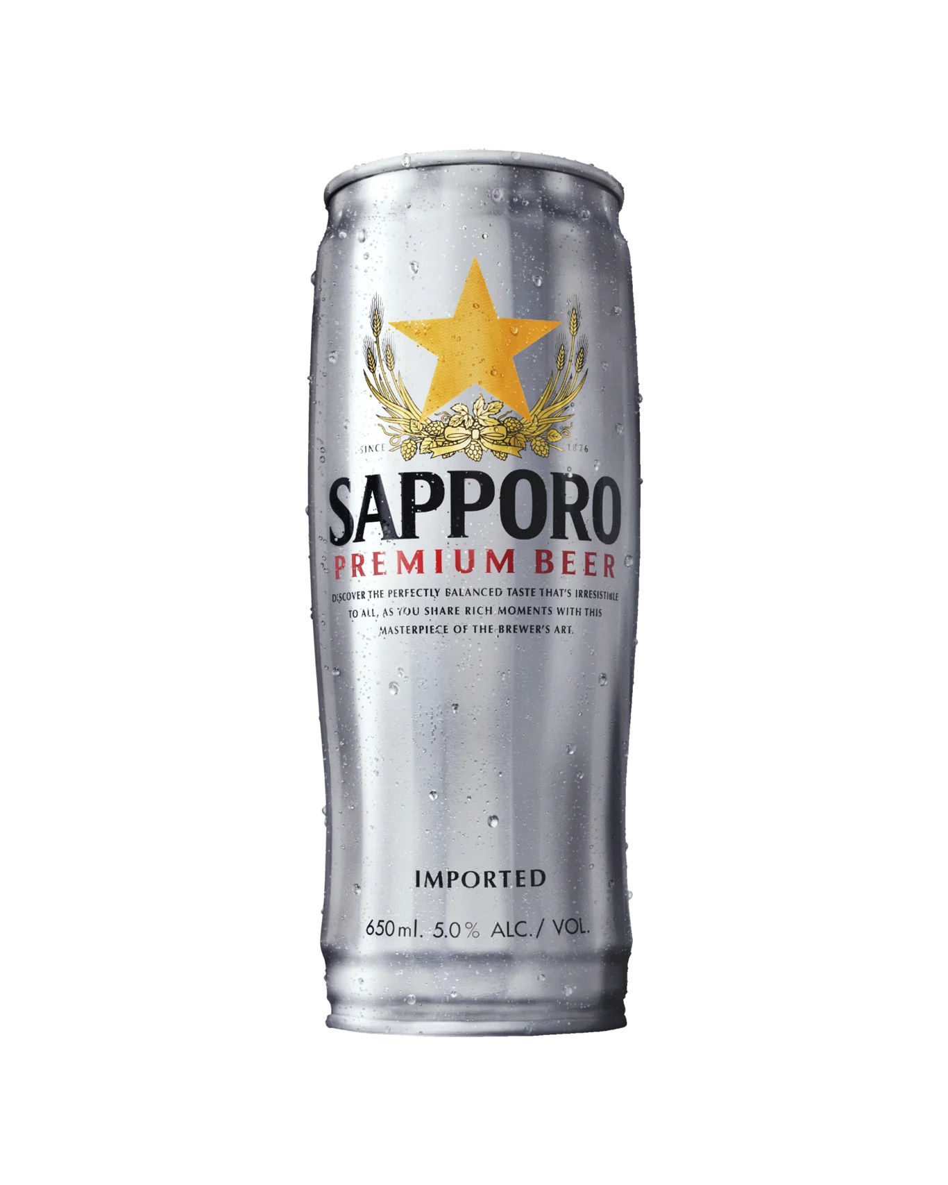 SAPPORO PREMIUM BEER 5% 650ML CANS