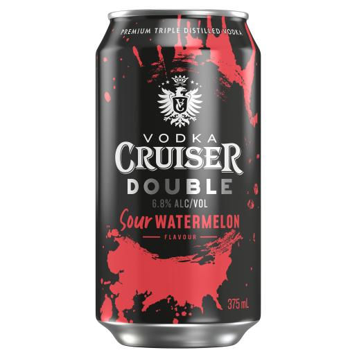 CRUISER DOUBLE SOUR WATERMELON 6.8% 375ML CANS