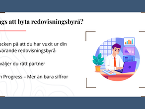 Dags att byta redovisningsbyrå? Så tar du steget från bokföring till affärsutveckling