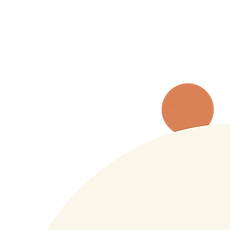 Terracotta sun over a rounded ivory hill-1.png