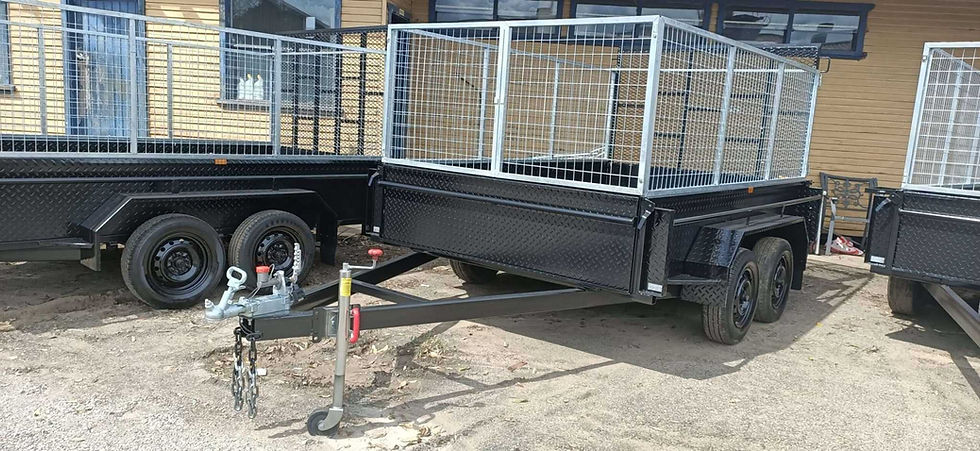 10×6 Galvanised Deluxe Heavy Duty Tandem Trailer with High Sides, Mesh Cage