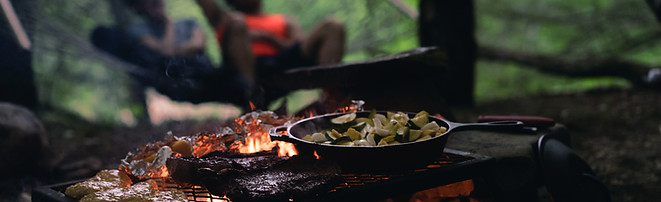 Cooking Over Campfire
