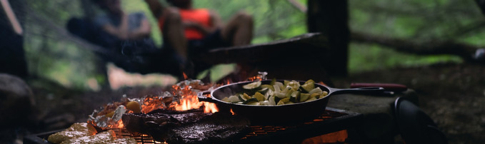 Cooking Over Campfire