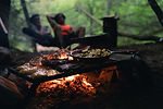Cooking Over Campfire