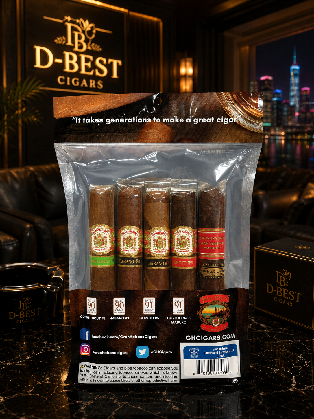 Gran Habano Core Brand Sampler 5-Pack