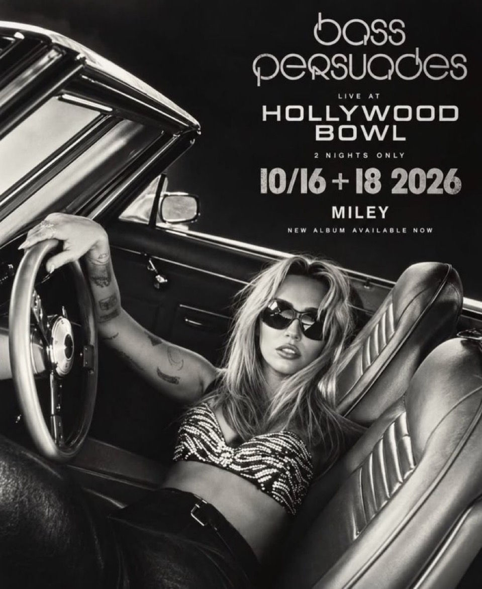 MAIS RUMORES APONTAM RESIDÊNCIA DE MILEY PELO ÁLBUM “BASS PERSUADES”
