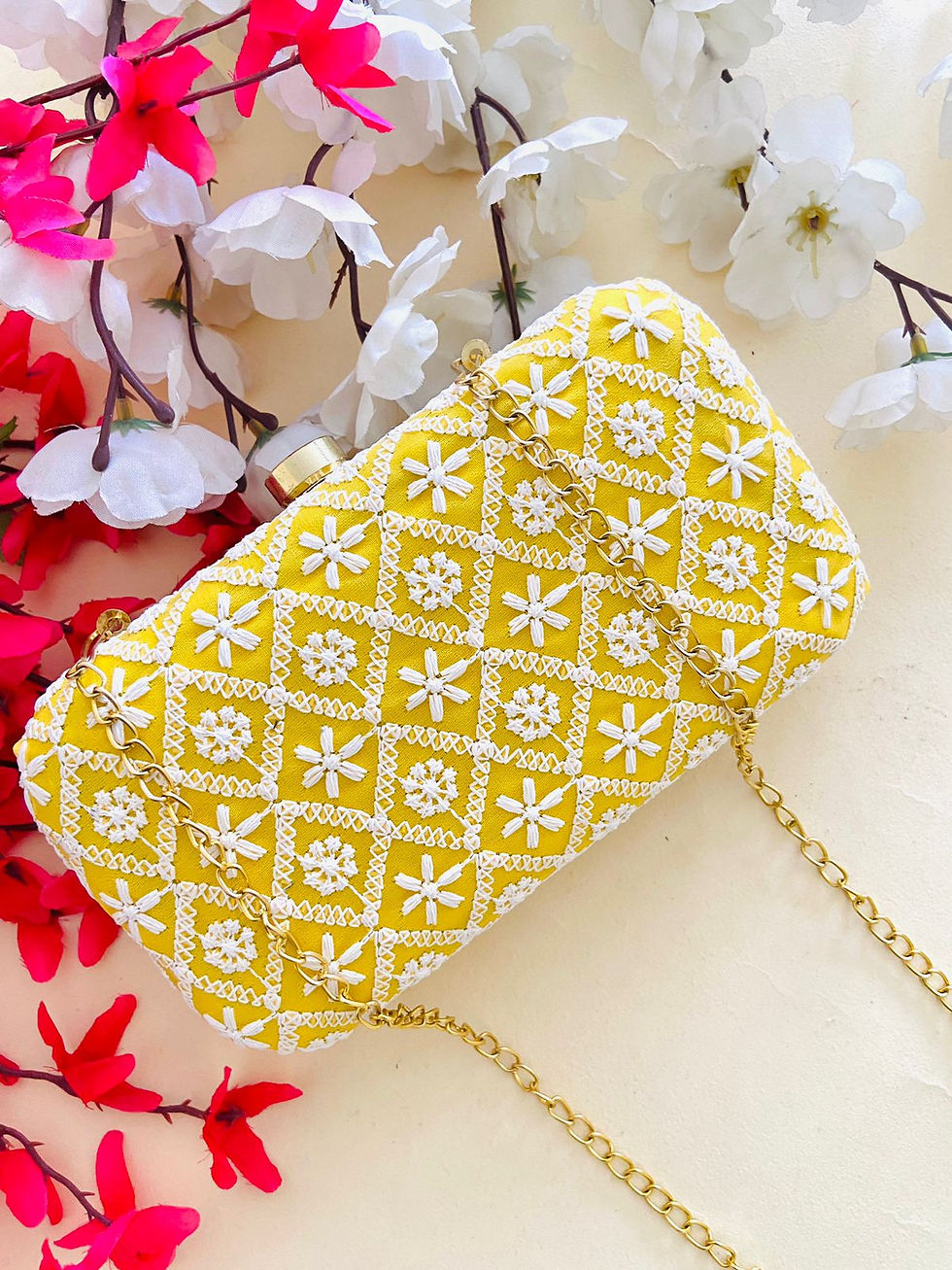 Thumbnail: Women’s Embroidered Bridal and Party Wear Designer Clutch Bag – Elegant Wedding Accessory by Byra