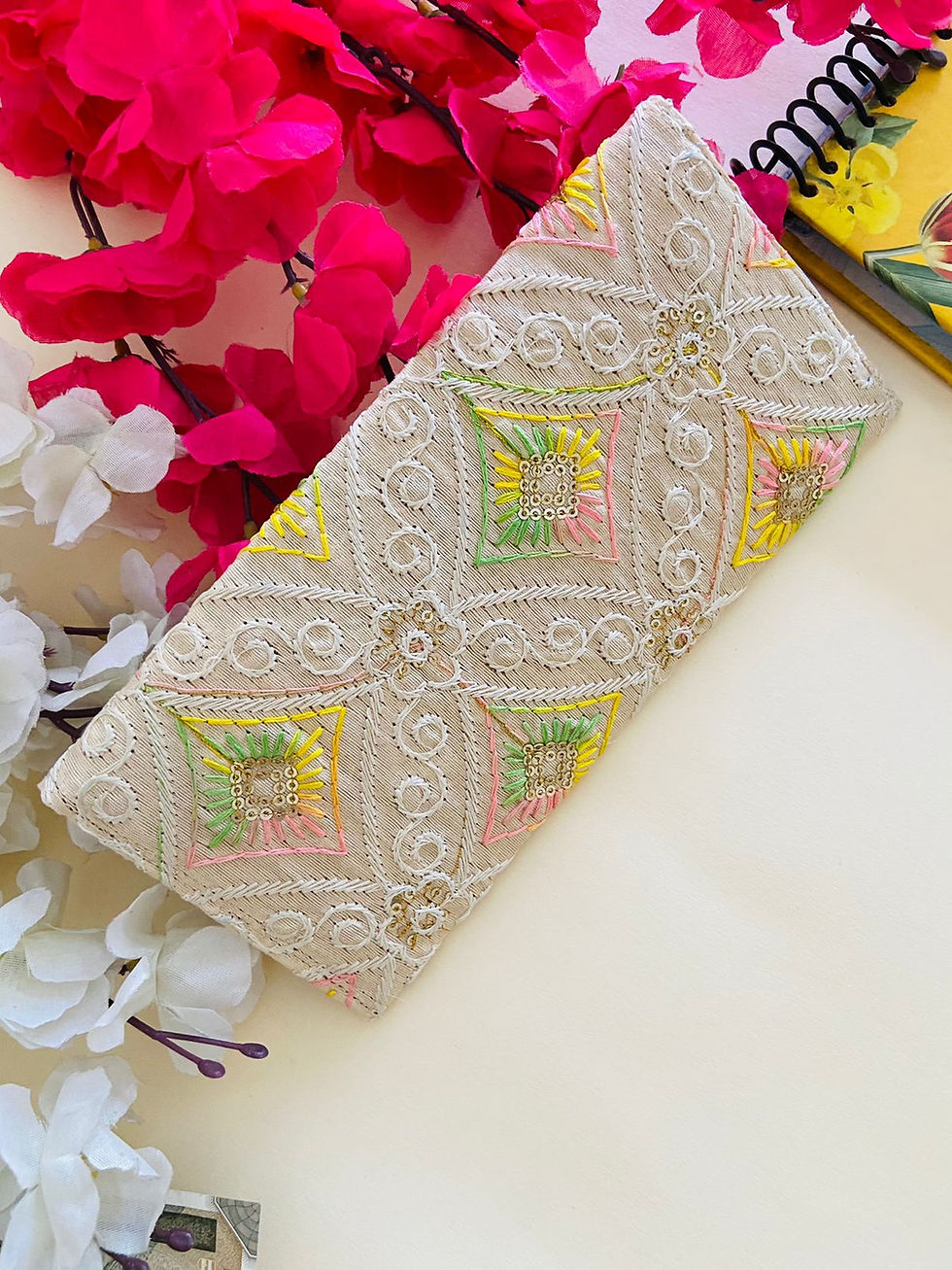 Thumbnail: Shagun Premium Wedding Embroidered Fabric Cash Envelopes Pack of 5