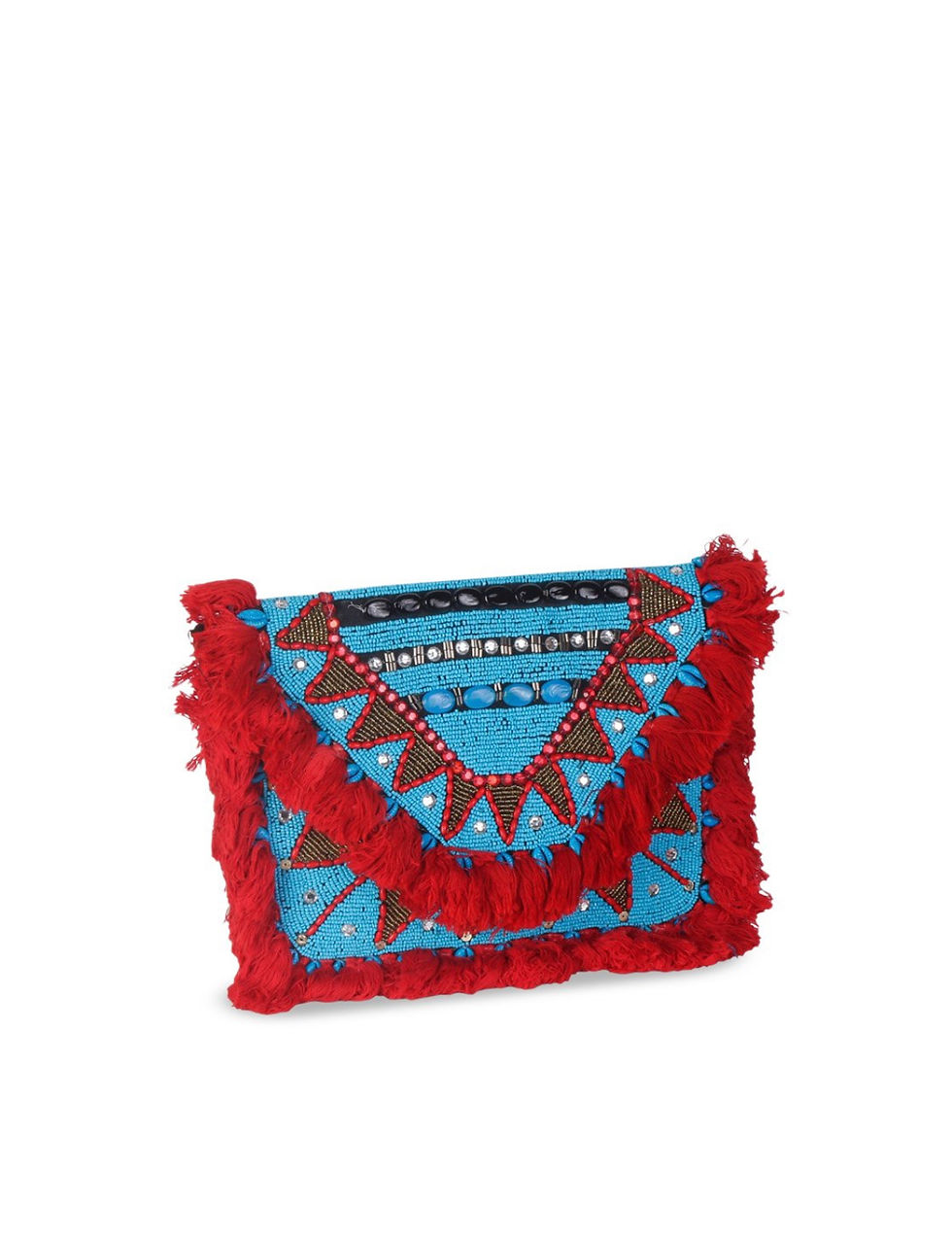 Thumbnail: Red & Firozi Designer Boho Bag Girls Sling Bag