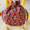 Thumbnail: Women Designer Wedding Maroon Bridal Embroidered Ethnic Trendy Floral Potli Bag
