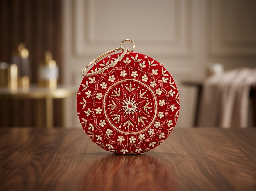 Thumbnail: copy of copy of copy of copy of copy of copy of Yellow Sequins Square Clutch Bag