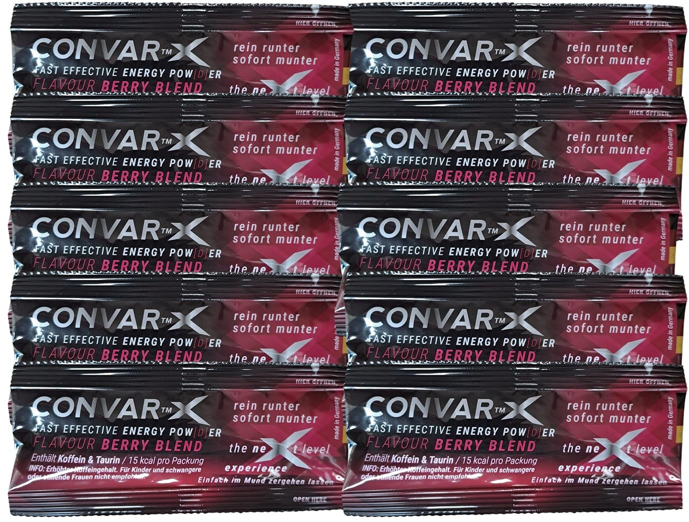 10 X CONVAR-X Poudre énergétique Berry Blend (5g)