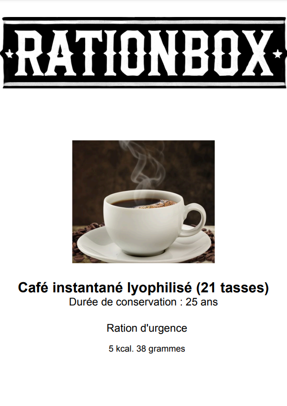 Miniature : Café instantané lyophilisé (21 tasses)