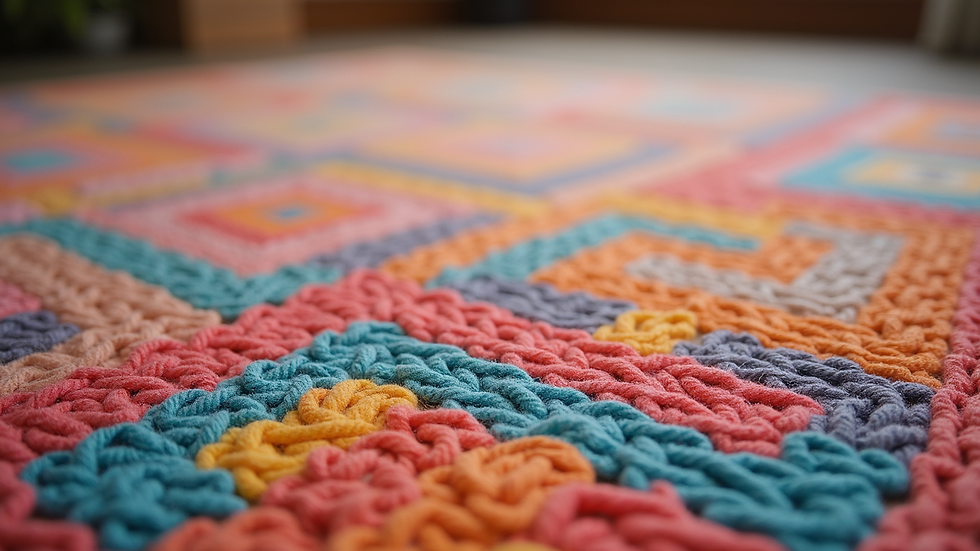 Acrylic Thread Rug Custom Acrylic Yarn Rugs: Crafting Unique Textures