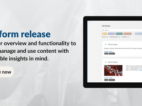 Platform release: Manage articles view 