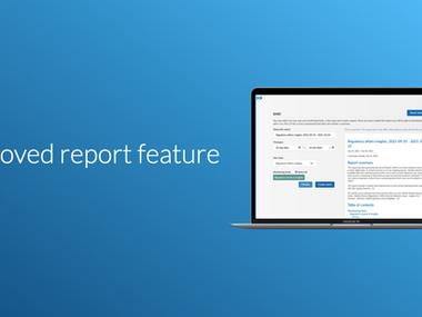 Improved report feature 
