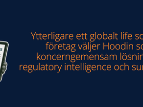 Ytterligare ett globalt life science-företag väljer Hoodin som koncerngemensam lösning för regulatory intelligence och surveillance