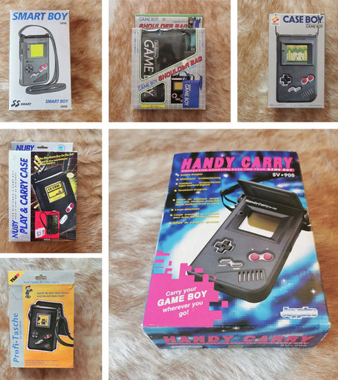 Nintendo Game Boy carrying cases, bags and storage accessories in original packaging