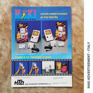 Italian Naki Game Boy accessory advertisement for the DMG-01