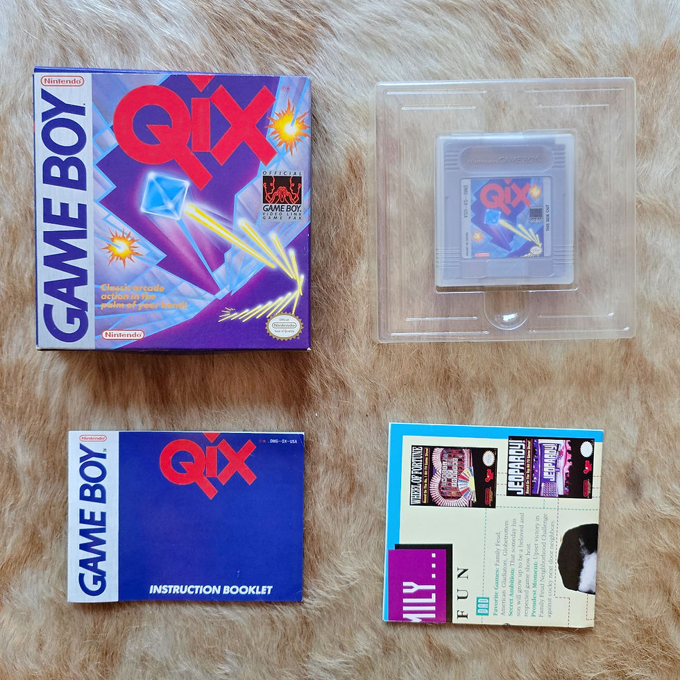 Game Boy Qix, the abstract claim-the-board arcade puzzle, complete in box