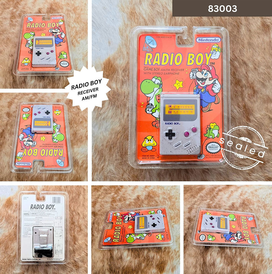 Radio Boy, a Game Boy-shaped Nintendo-licensed AM/FM radio with stereo earphone (1993)
