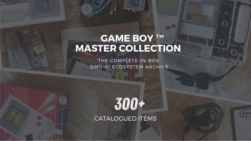Nintendo Game Boy DMG-01 collection overview with consoles and accessories