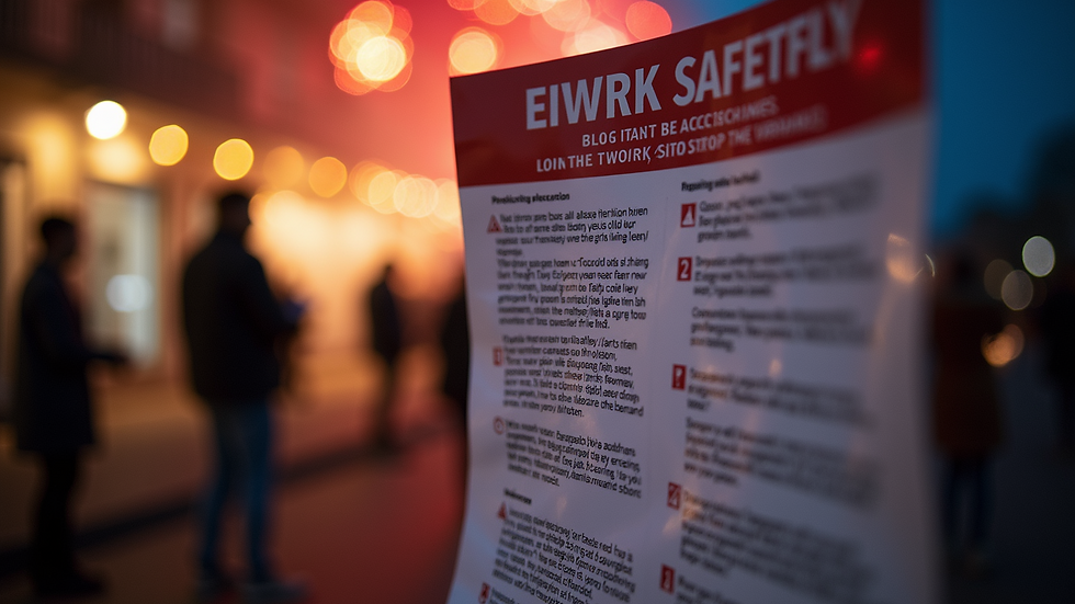 Close-up view of a fireworks safety instruction leaflet