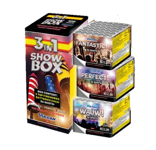 3 in 1 Show Box Vulcan Fireworks Manchester