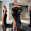 Miniatura: Vestido de noche negro Modelo 5065.