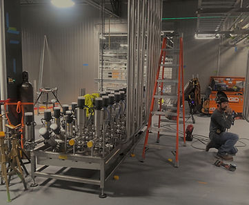 Michael Snyder setting up the orbital welding machine in Phoenix!