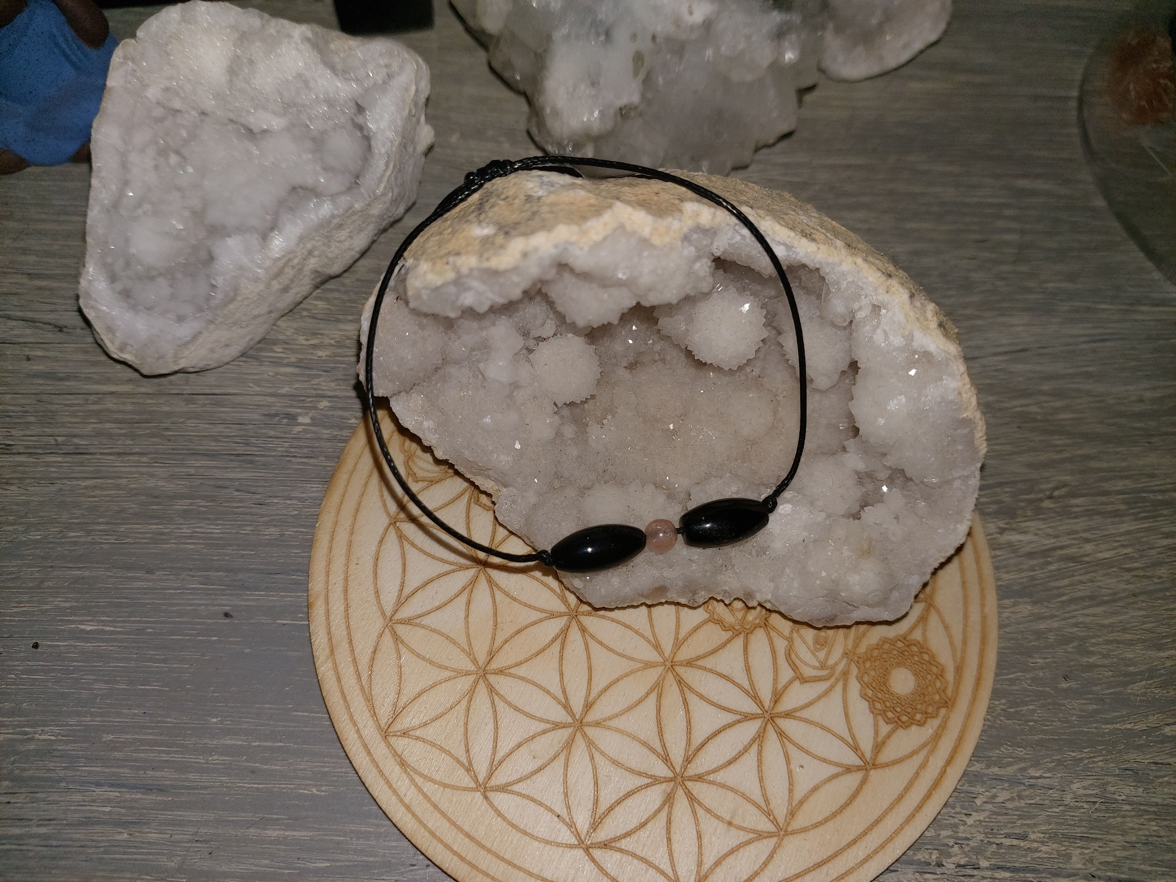 Bracelet Onyx et pierre de lune