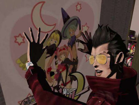 Grasshoper Manufacture com uma coca-cola e licença de anime — Artigo