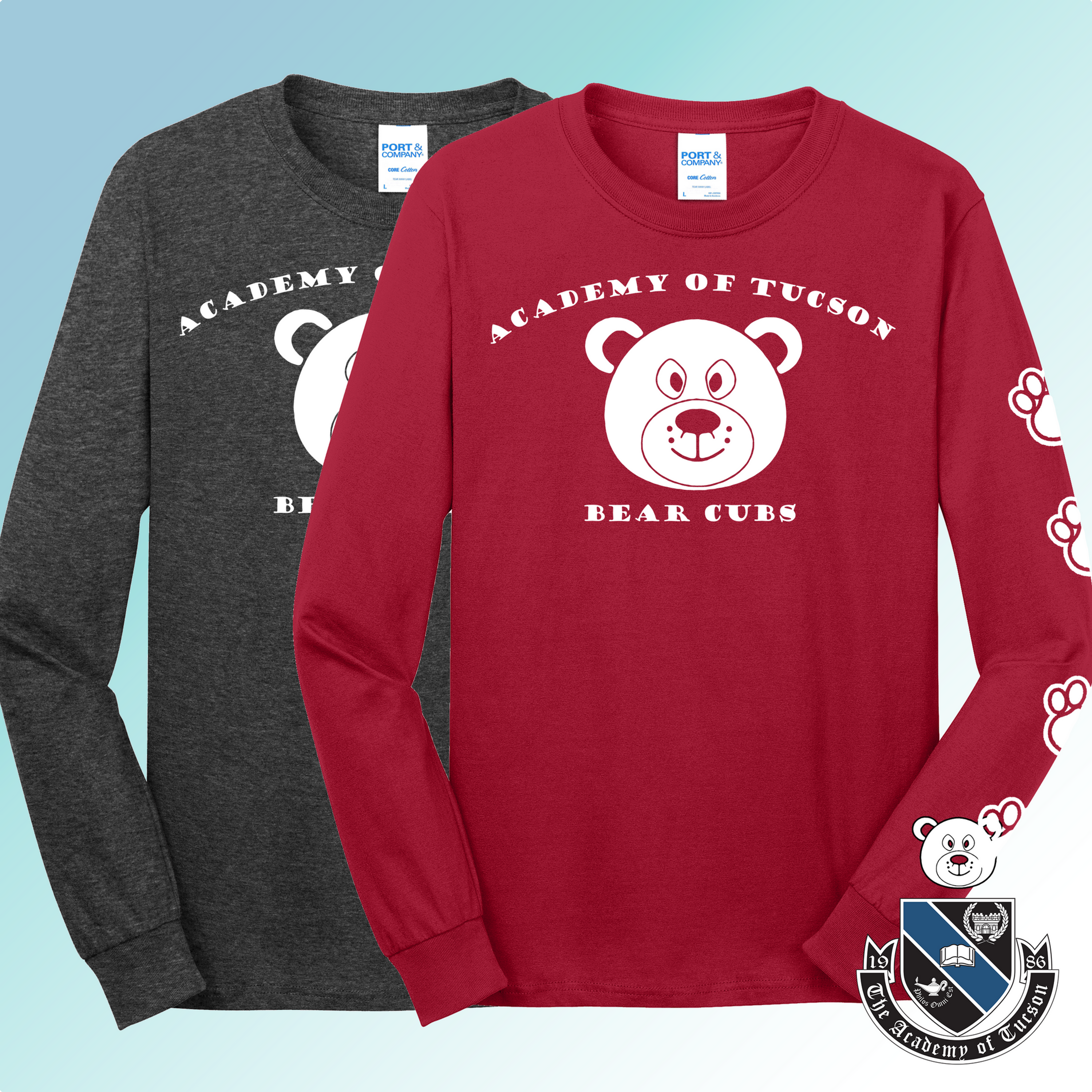 Bear Cubs! YOUTH Long Sleeve Core Cotton Tee
